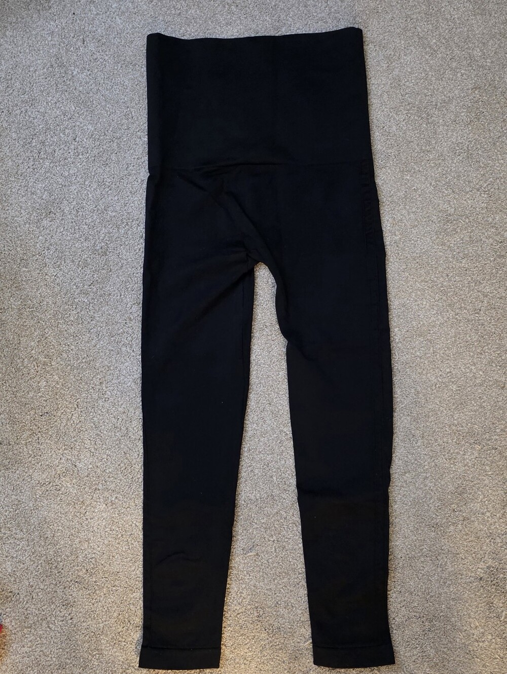 Belly Bandit Mother Tucker High-Waist Black Compression Leggings, Size Medium